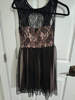 Speechless Evening/Prom Gown Size 3 Black/Light Pink NWT